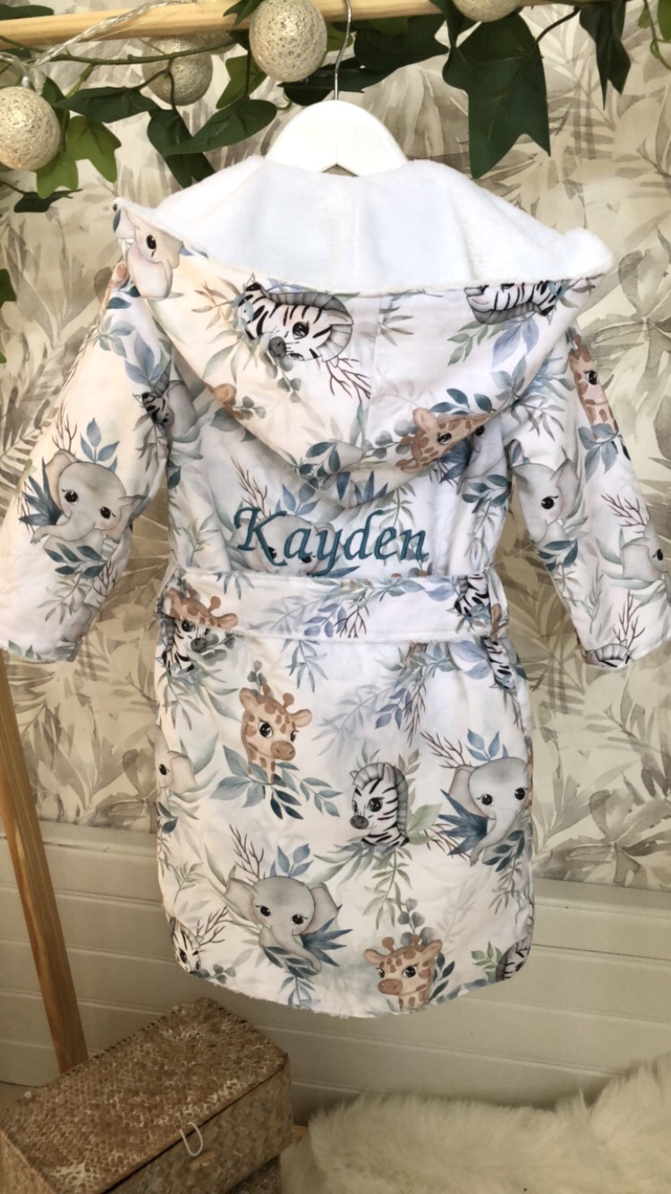 Peignoir Safari Bleu